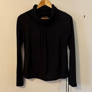 Marimekko/ Samu-Jussi Koski Black Cowl Neck Long Sleeve Top